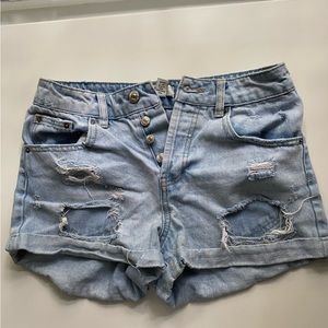 Forever 21 ripped jean shorts